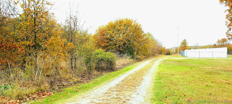road to the side is part of the storage facility