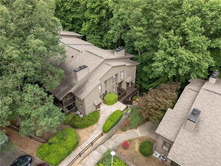 View from above of property