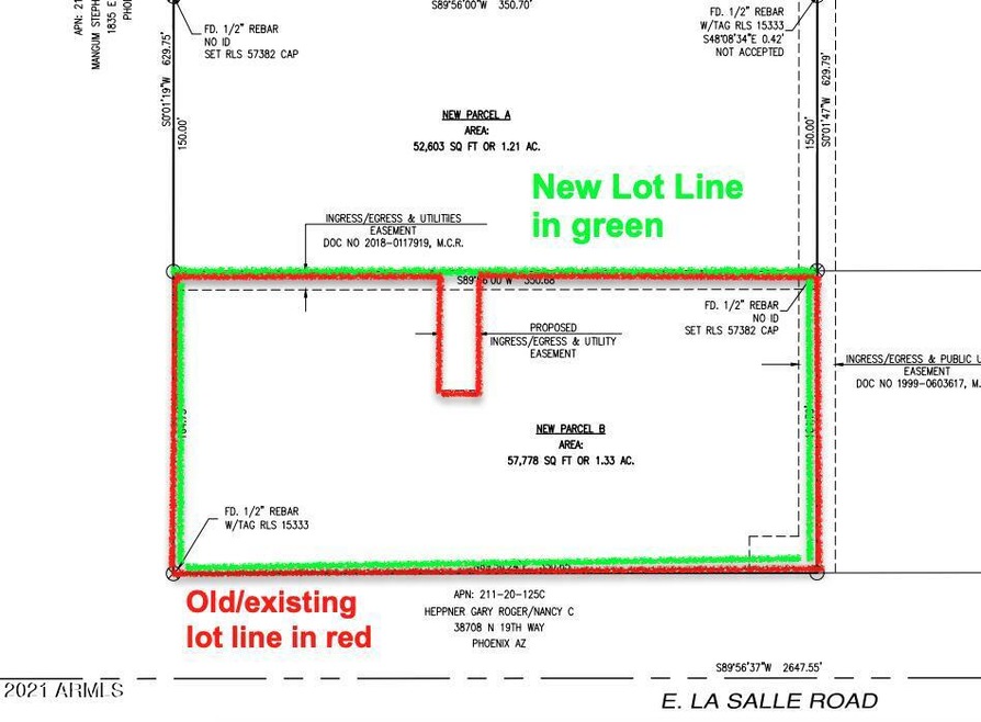 New Lot Lines