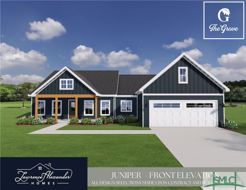 FRONT ELEVATION. THE JUNIPER PLAN BY LAWRENCE ALEX