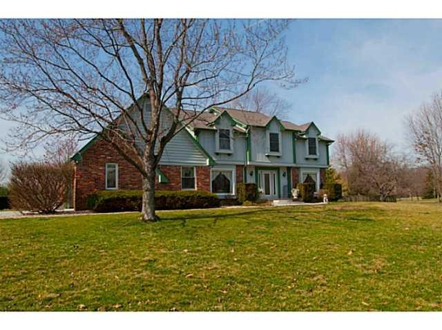 Exterior Front. Wonderful home on 8 acres, less than 5 minutes from Riverview hospital and the stores and restaurants in the Noblesville square.