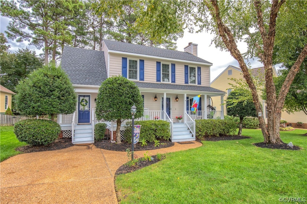 Beautiful colonial-style house with country front