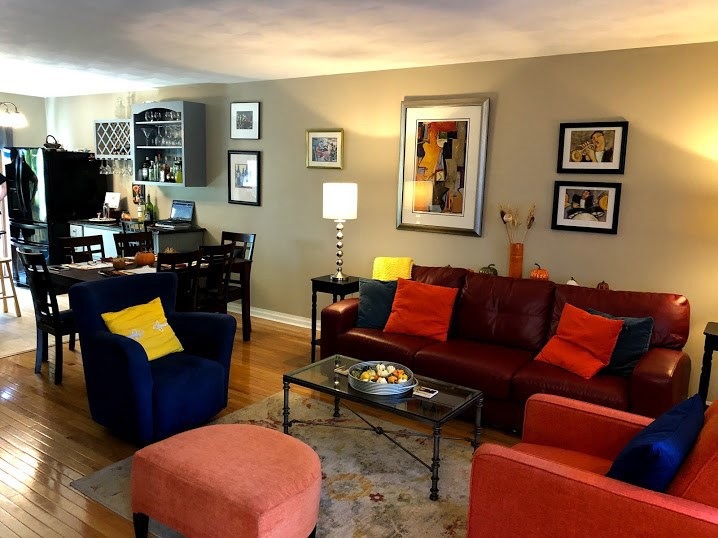 Open spaced Living Room with beautiful hardwoods
