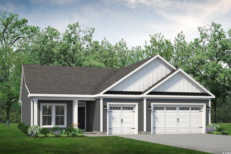 View of front of home with concrete driveway, a fr