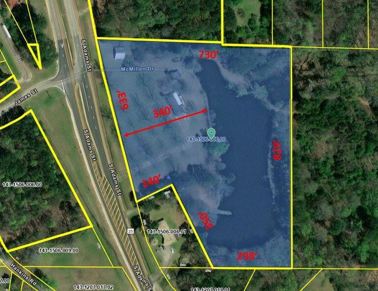 Lot 2 aerial with measurments