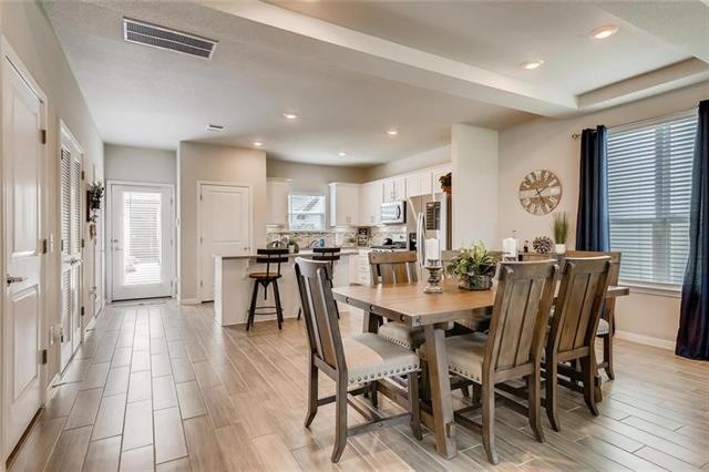 Kitchen and dining area, nice open floorplan
