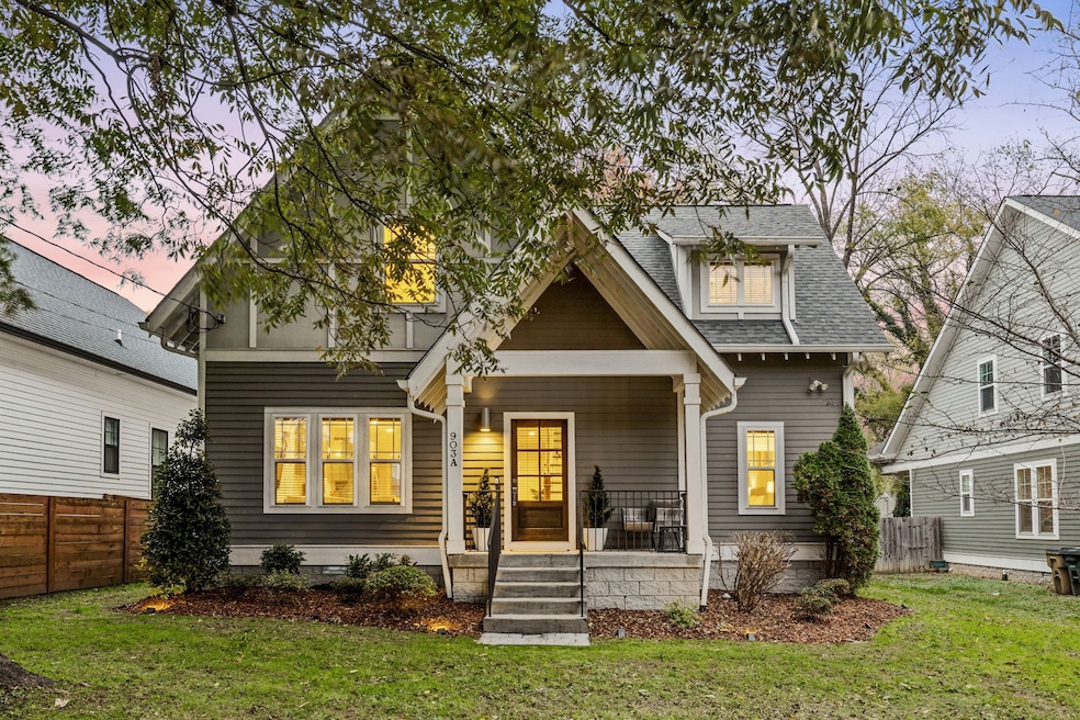Perfectly-sized covered front porch to greet your guests