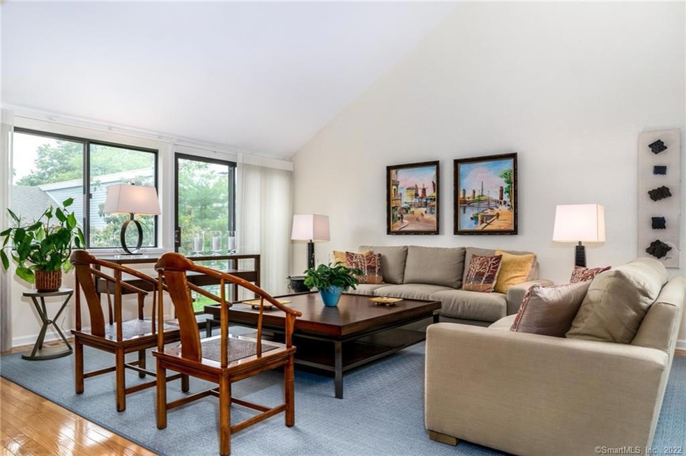 Blond hardwood flooring and vaulted ceiling in Liv