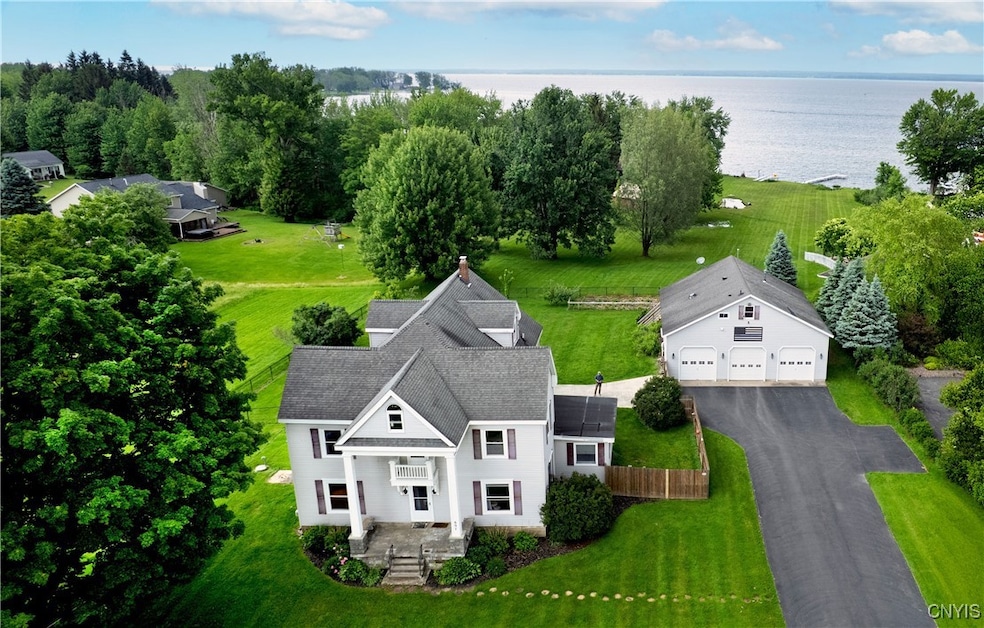 Oneida Lake waterfront home on 1.53 acres.
