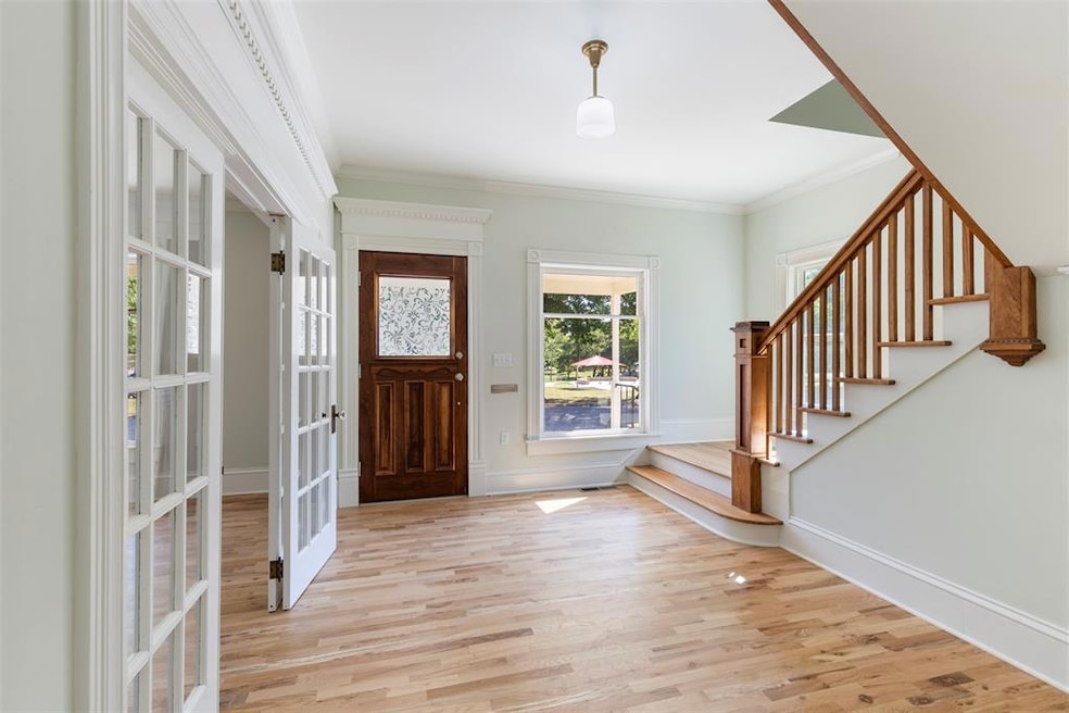 Entry to home featuring beautiful wood details