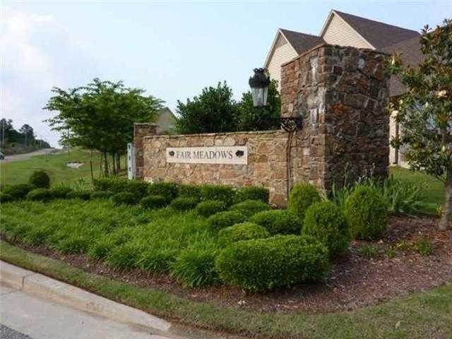 Beautiful stone entrance to Fair Meadows Subdivisi