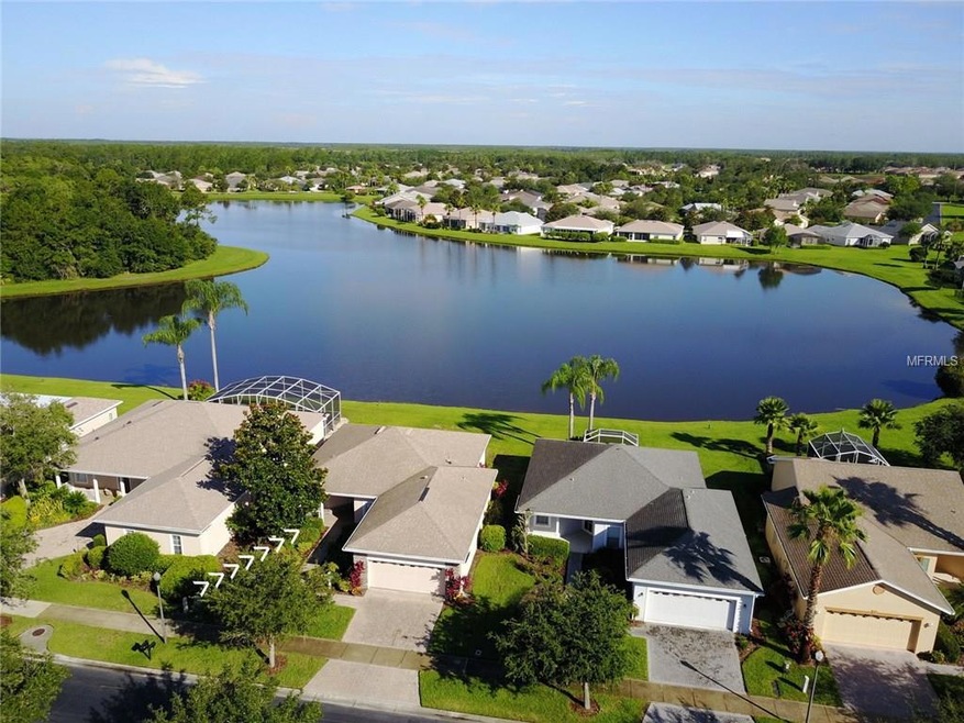 ALLEGRO Model.  Arrow defines homesite.  WATER!