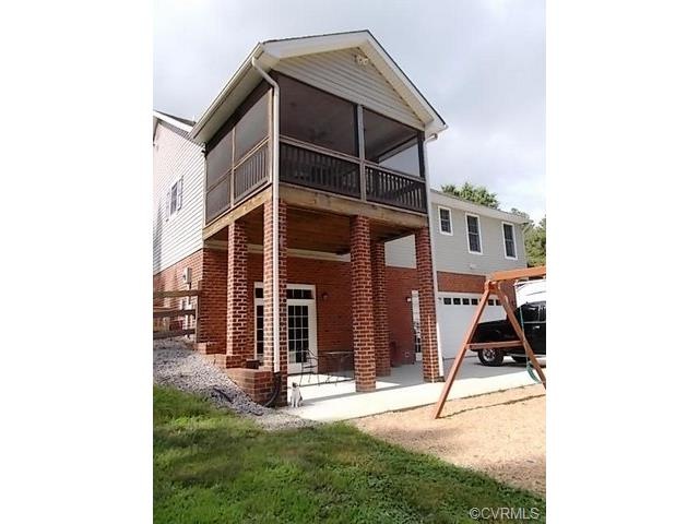 Rear Exterior, Screen Porch with ceiling fans, Ful