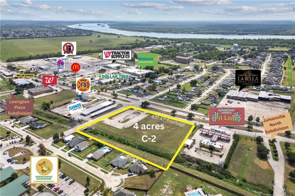 Four acre corner parcel is located at the heart of