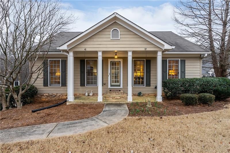 Attractive traditional front elevation.  Well land