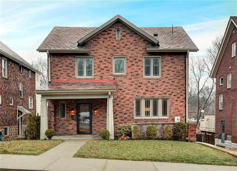 This clinker brick home is located on one of the E