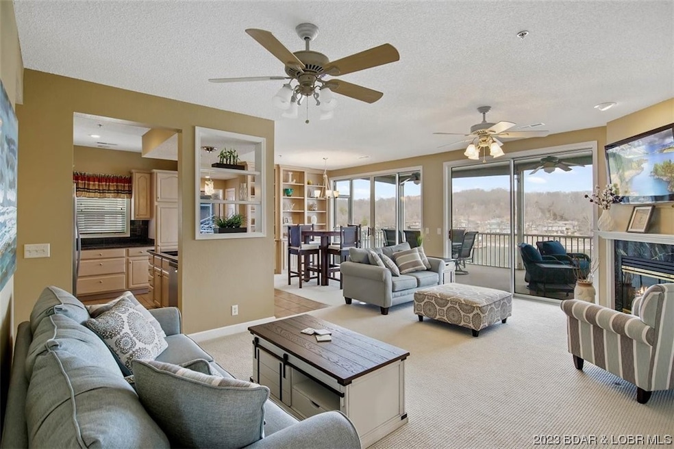 Spacious feel living room to dining area