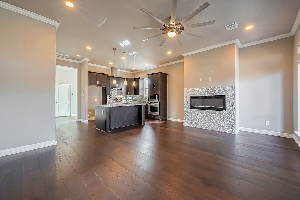 From this view of the living room, you can enjoy t