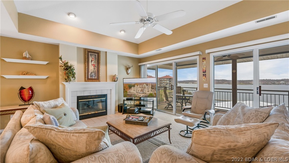 Bright living area with walkout to deck!
