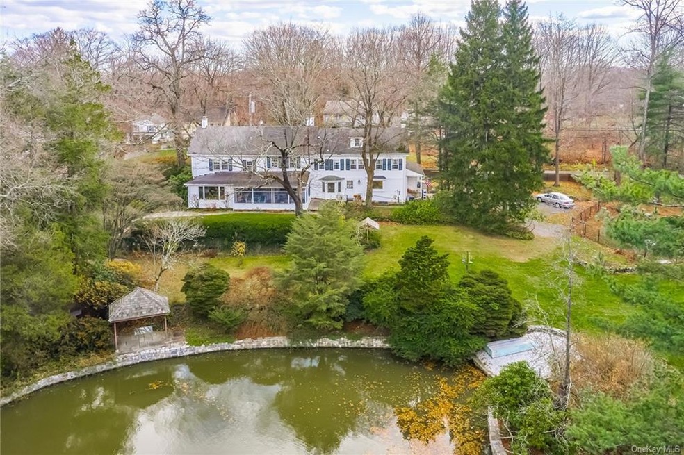 View of the main house from behind the pond
