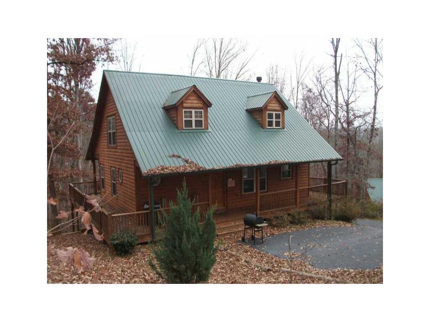 Exterior Front. Beautiful cape cod log cabin on 1.