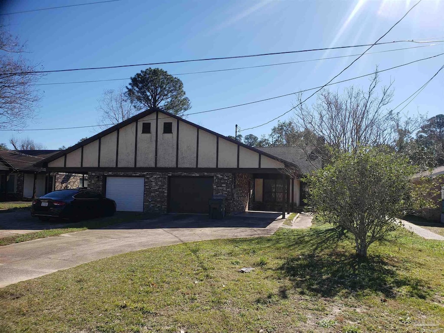 Unit has brown Garage.