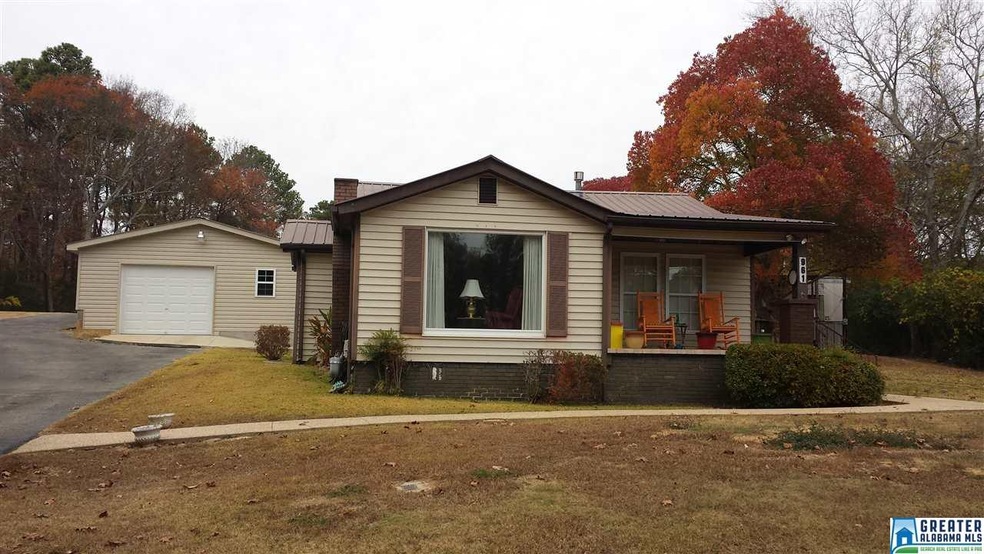 Big window and cute front porch