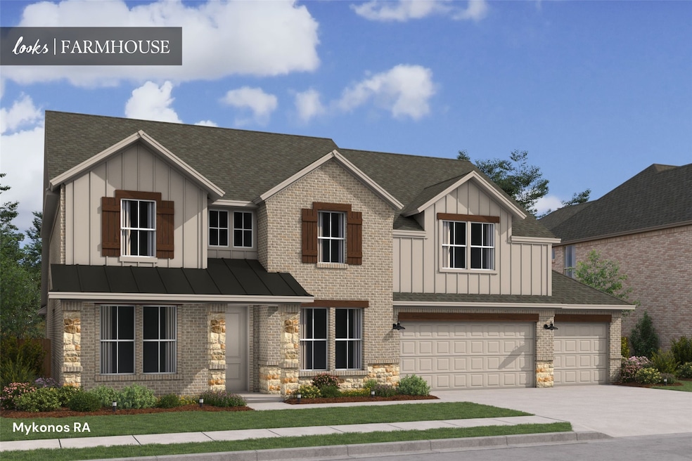 Impressive Mykonos design by K. Hovnanian Homes with elevation RA in beautiful Lakeview. (*Artist rendering used for illustration purposes only.)