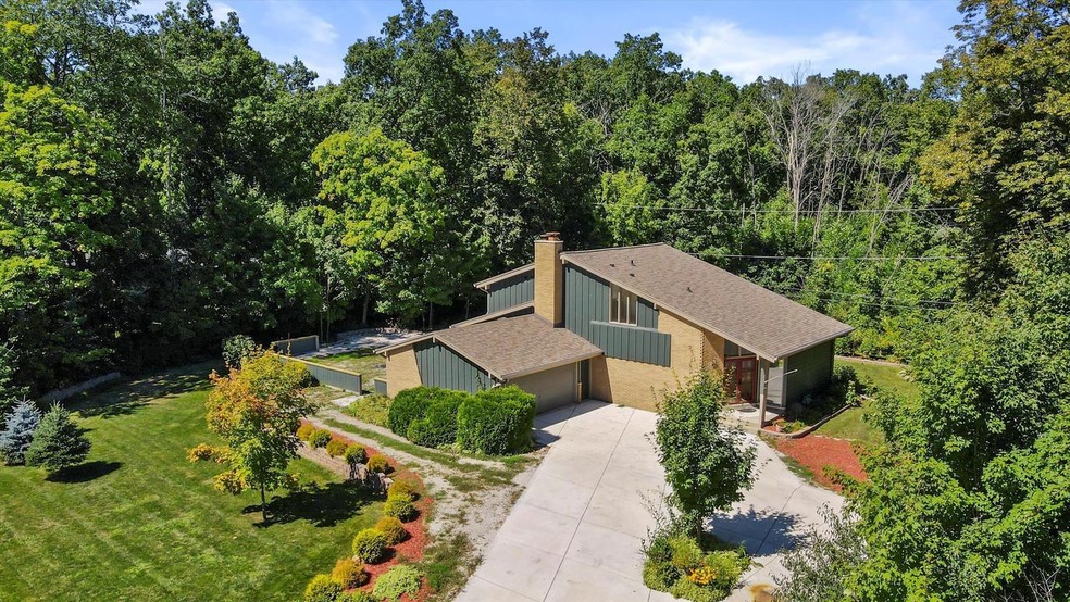 Arial view of home