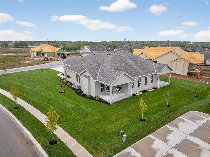 Aerial view of residential area