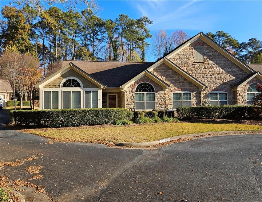 View of single story home