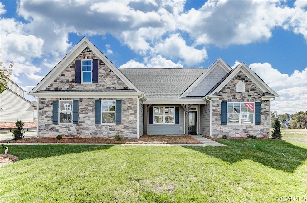 The Caldwell features 4 bedrooms, 3 baths, and a finished walkout basement.