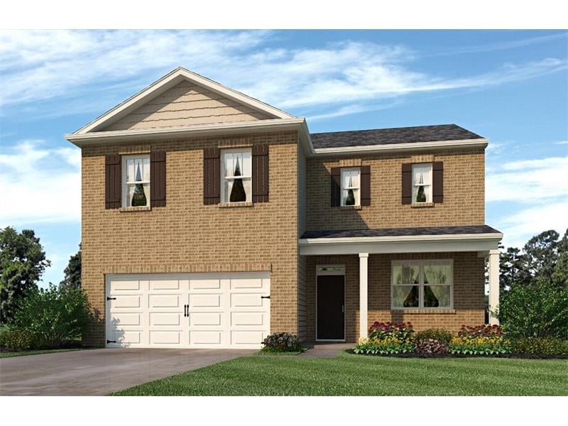 color rendering of plan & elevation