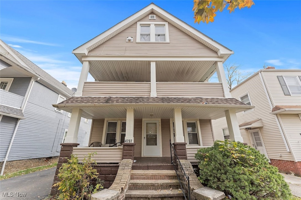 View of front of house with covered porch