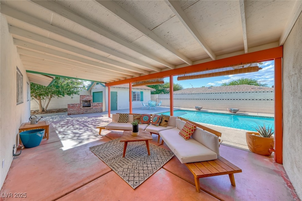 Amazing custom pool looking out from the back door