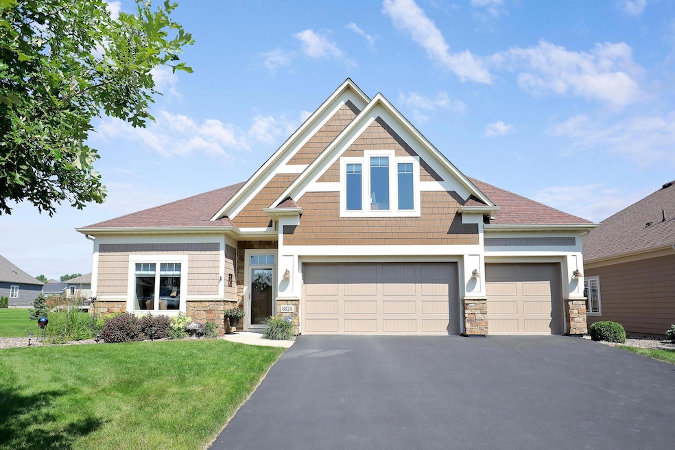 Set on a corner cul-de-sac, one of the bigger lots in the neighborhood. Additional foot added to the front of home, so front bedroom and garage have a bit more space.