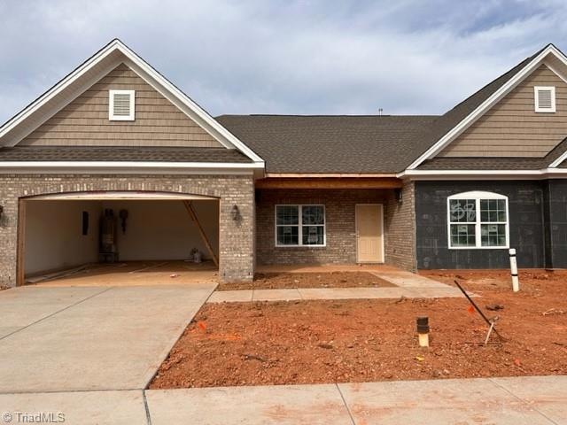Twin home under construction. 