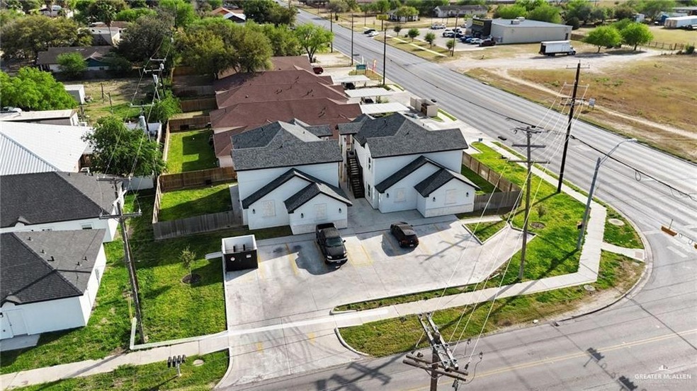 Aerial view of residential area