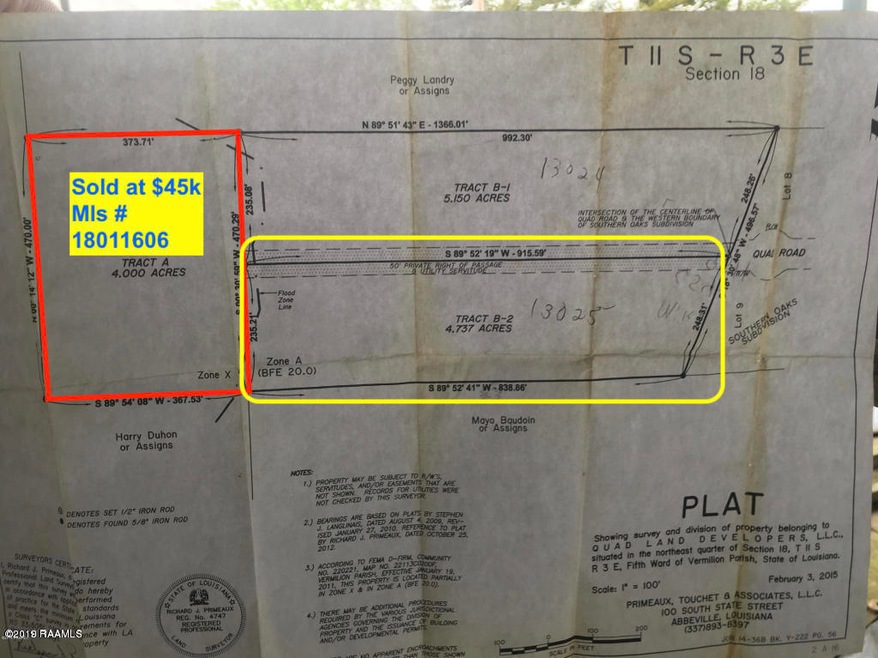 plat for quad rd 4.737 acres