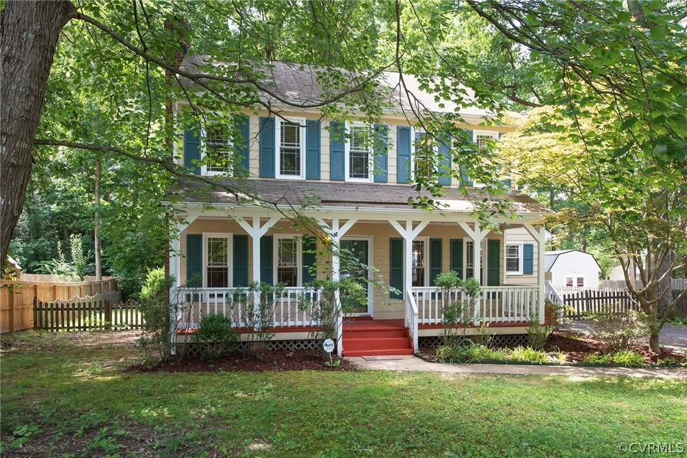 Full front porch wide enough for a swing.  Freshly