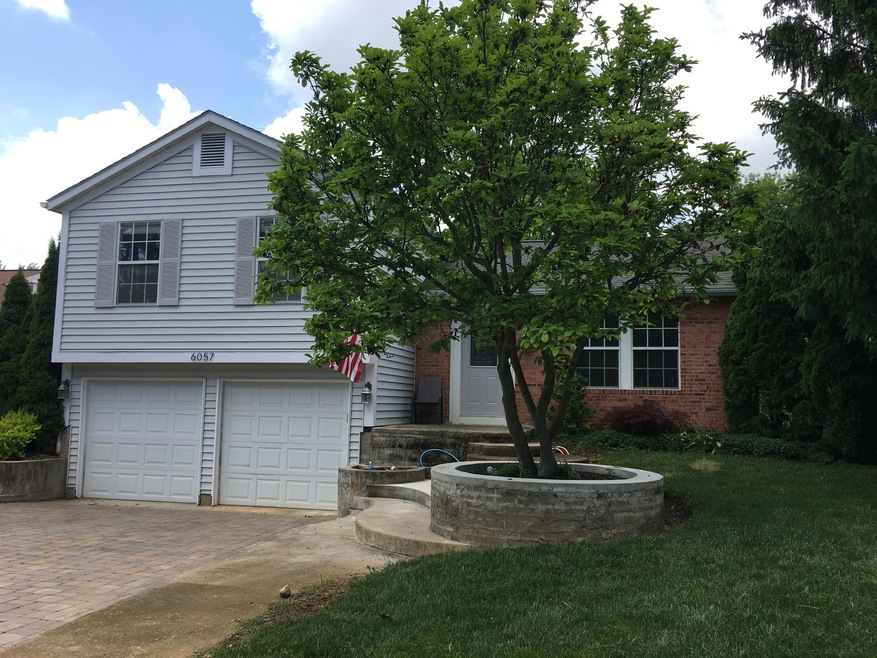 Paver brick driveway.