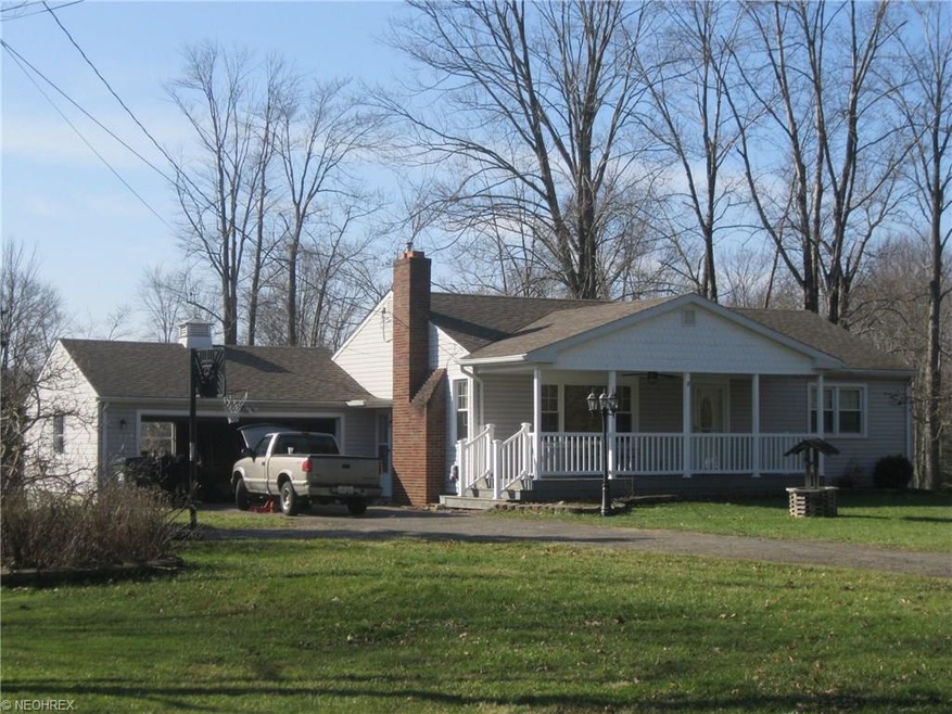 Almost .7 acres.  Porch and deck added approx 2004