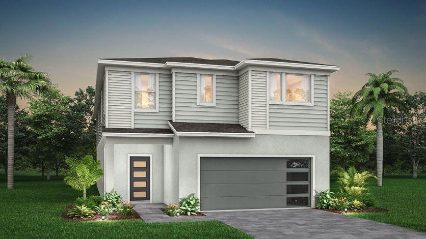 Exterior Design. Artistic rendering for this new construction home. Pictures are for illustrative purposes only. Elevations, colors and options may vary.
