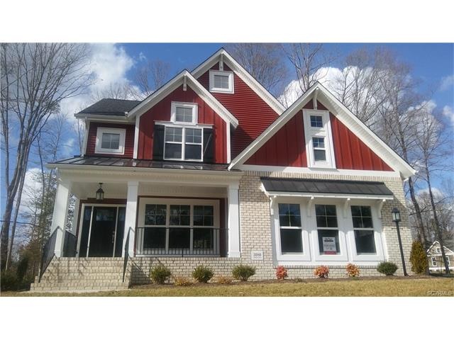 Stunning Craftsman exterior in red with black trim