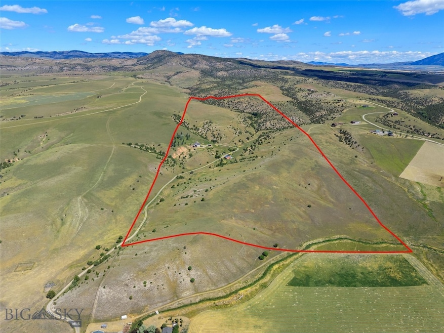 Approximate property lines looking North from the