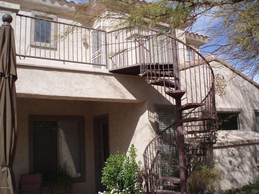 SPRIRAL STAIRCASE TO BALCONY FROM PATIO