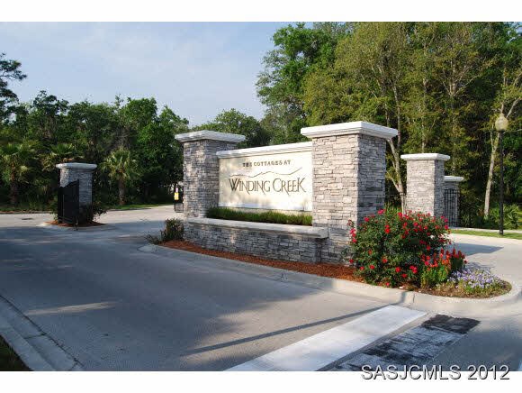 Gated entrance of community.