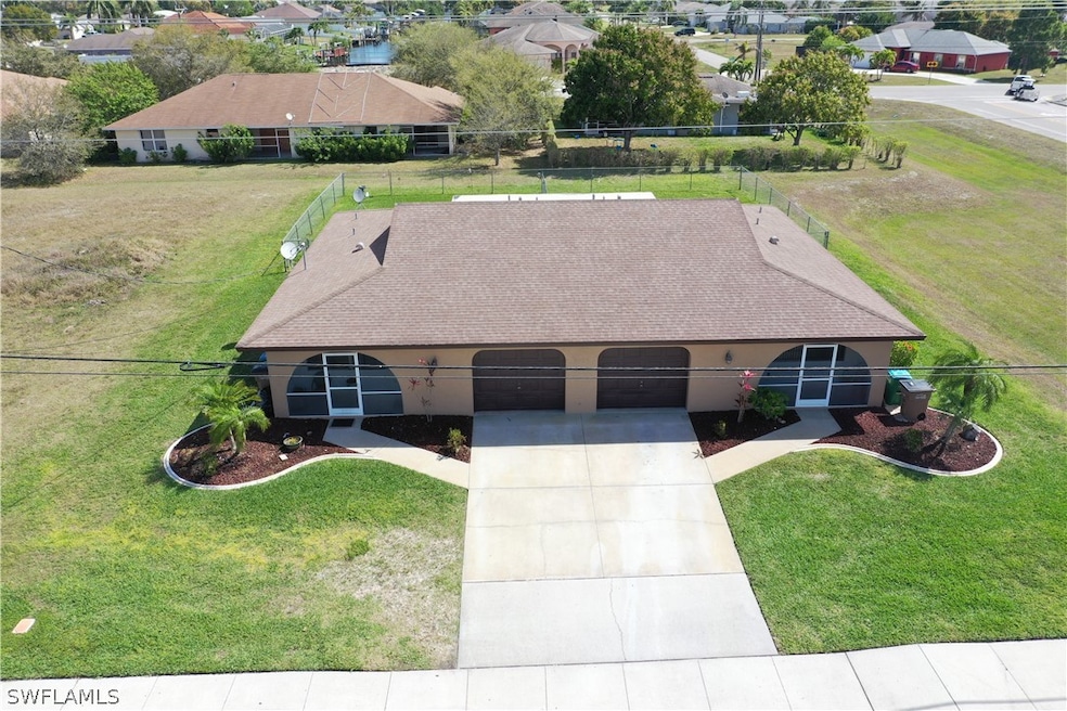 Front - Aerial view of Duplex.  Note screened in f