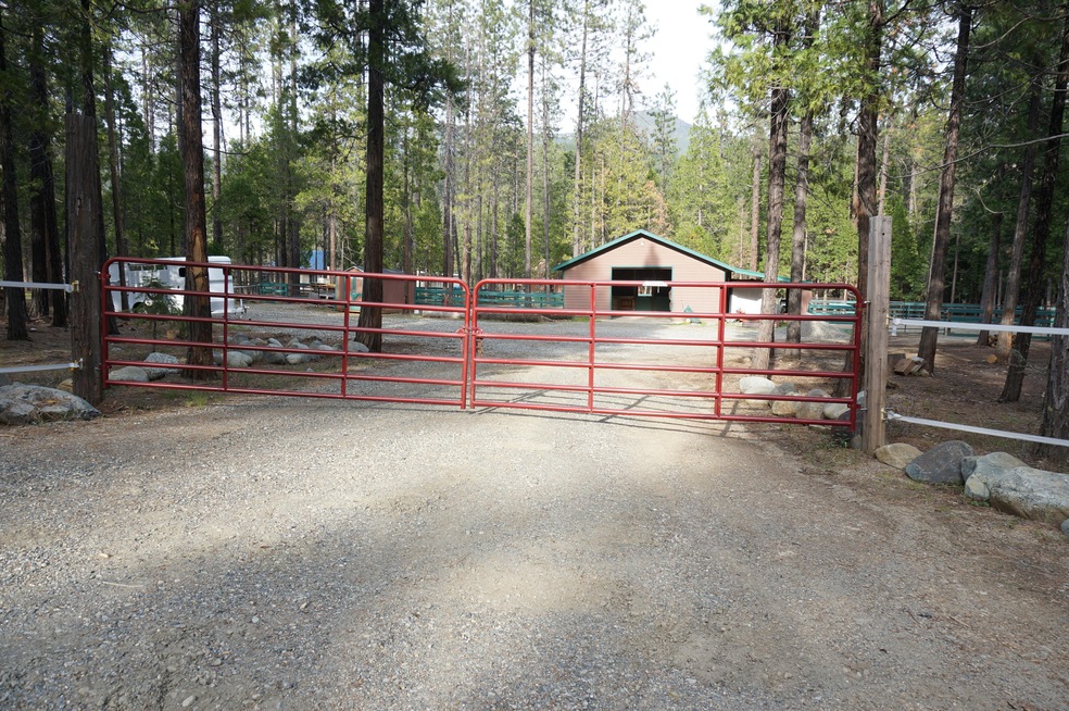 Barn, fenced property