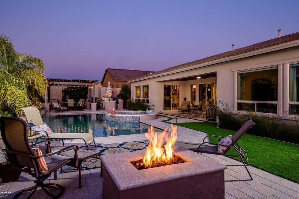 Backyard oasis in Lone Mountain.